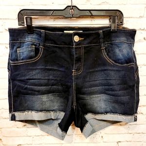 Paris Blues Dark Wash Denim Shorts